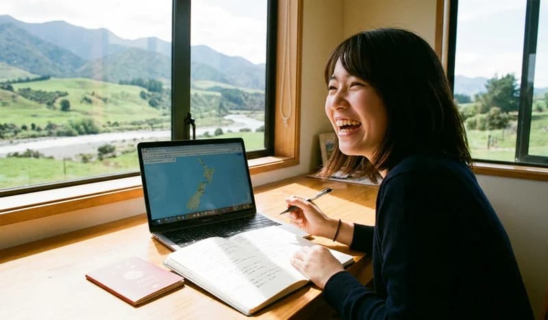 留学の計画を立てる若者