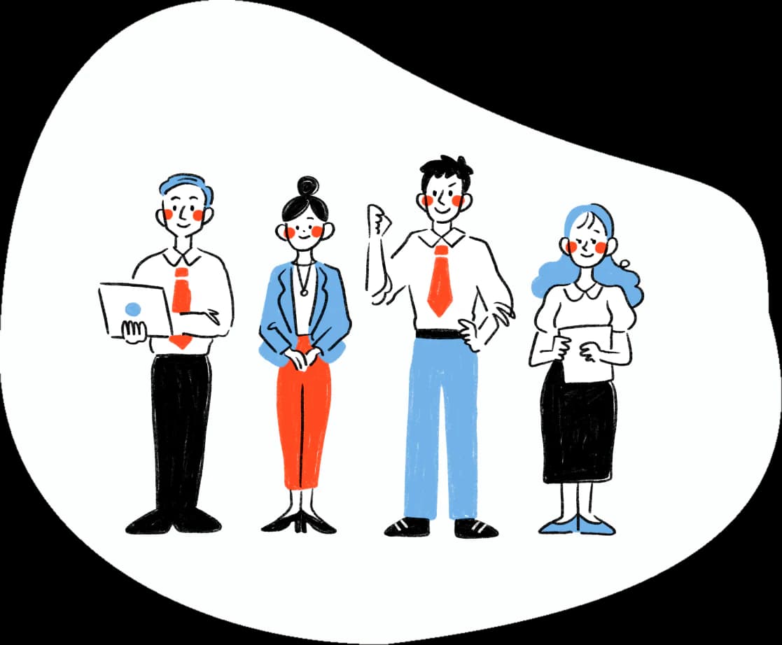 仕事にいかす4人の社会人