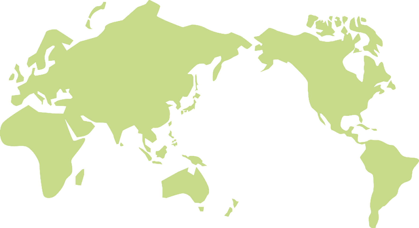 語学留学の人気の国の世界地図
